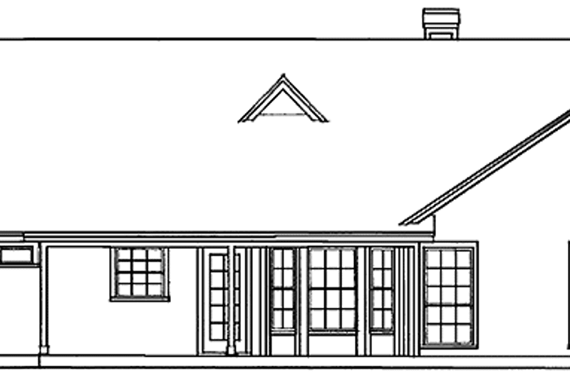 Dream House Plan - Exterior - Rear Elevation for Country House Plan #140-179 - 3 bed, 2 bath