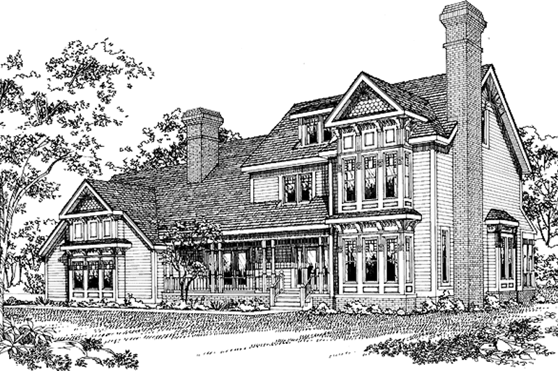 House Design - Exterior - Front Elevation 3 for Victorian House Plan #72-892 - 4 bed, 3.5 bath
