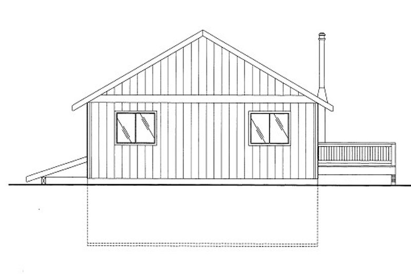 Dream House Plan - Exterior - Rear Elevation for Bungalow House Plan #117-678 - 2 bed, 3 bath