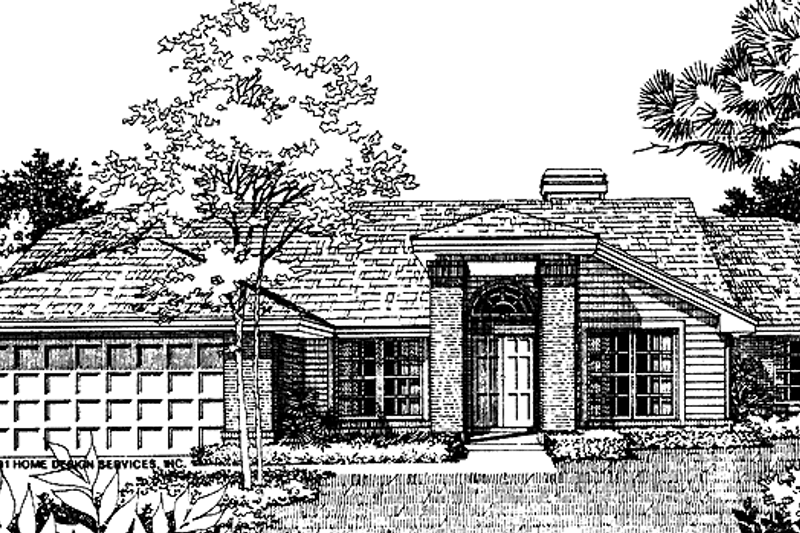 Home Plan - Prairie Exterior - Front Elevation Plan #417-465