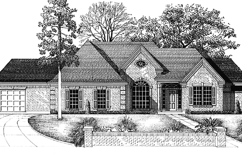 House Blueprint - Country Exterior - Front Elevation Plan #974-42