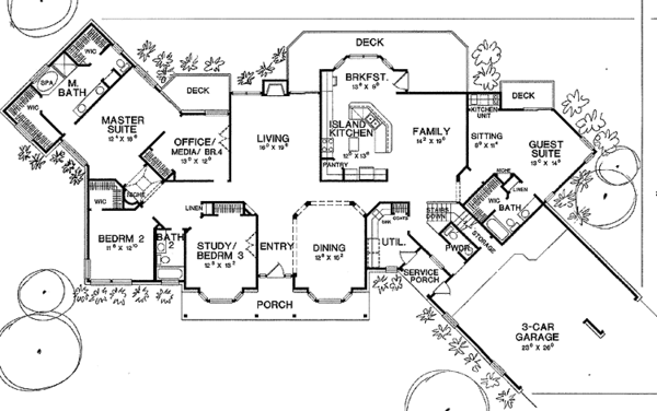 Architectural House Design - Country Floor Plan - Main Floor Plan #472-203