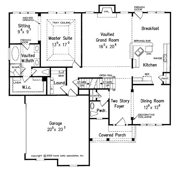 House Design - Country Floor Plan - Main Floor Plan #927-625