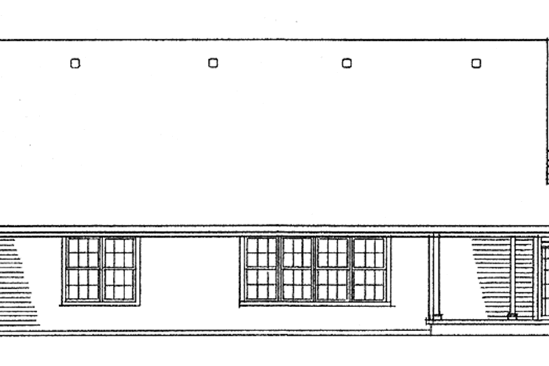 Home Plan - Exterior - Rear Elevation for Ranch House Plan #320-921 - 3 bed, 2 bath