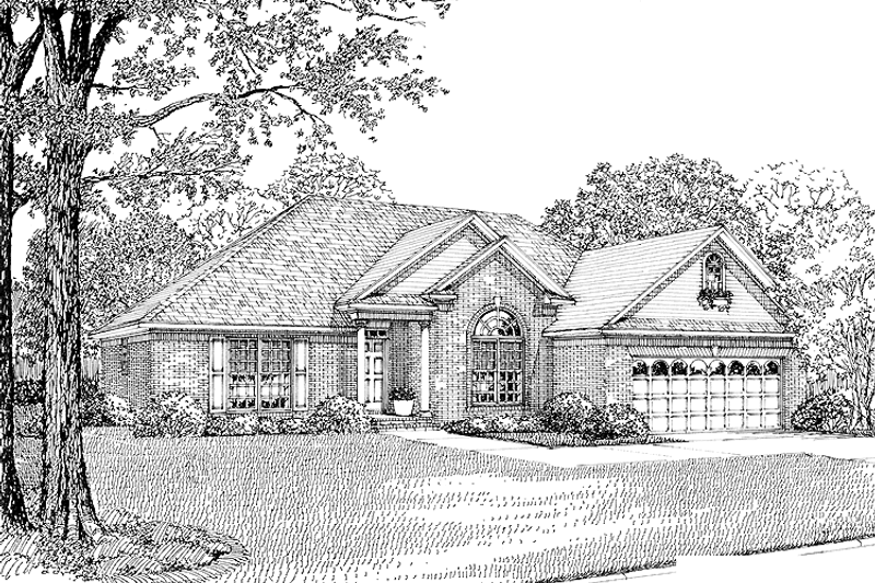 Dream House Plan - Ranch Exterior - Front Elevation Plan #17-2730
