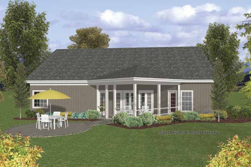 Dream House Plan - Exterior - Rear Elevation for Craftsman House Plan #56-692 - 3 bed, 2.5 bath