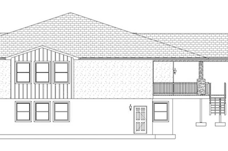 Dream House Plan - Exterior - Other Elevation 2 for Ranch House Plan #1060-21 - 5 bed, 4 bath