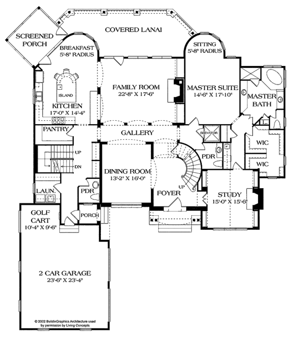 Dream House Plan - Country Floor Plan - Main Floor Plan #453-456