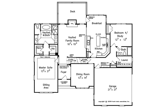 Floor Plan - Main Floor for Country House Plan #927-430 - 4 bed, 3 bath