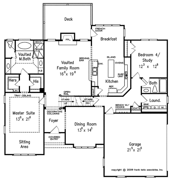 Architectural House Design - Country Floor Plan - Main Floor Plan #927-430