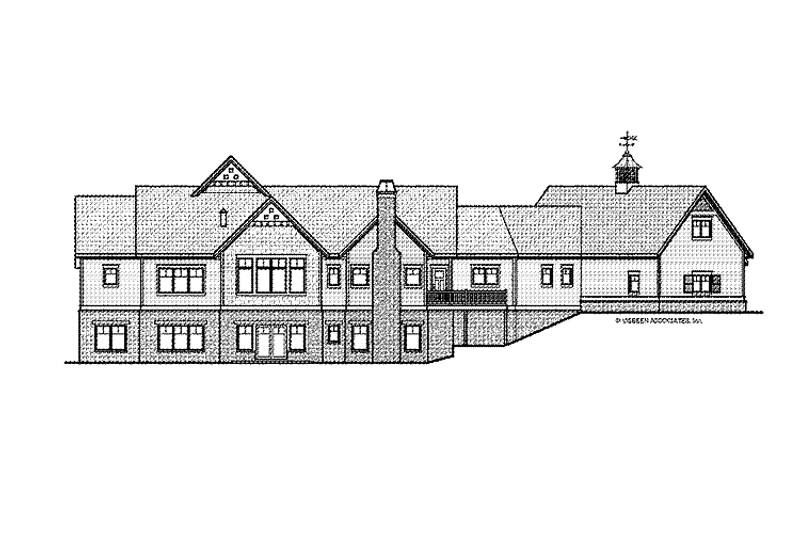 Home Plan - Exterior - Rear Elevation for Craftsman House Plan #928-198 - 3 bed, 3.5 bath