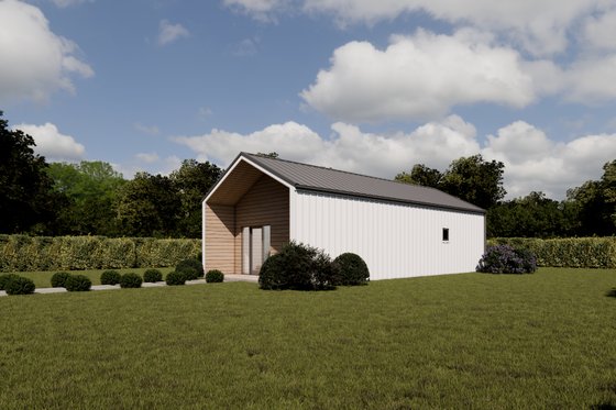 Exterior - Other Elevation for Contemporary House Plan #1112-6 - 2 bed, 1 bath