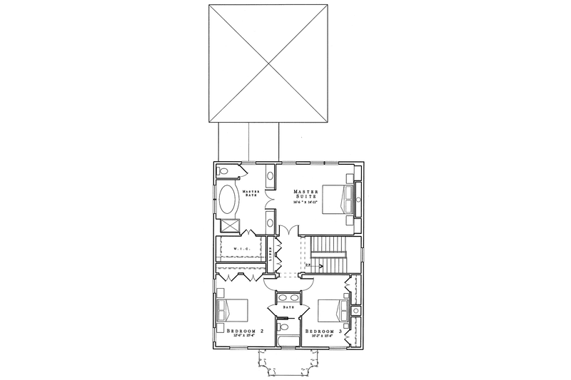 Dream House Plan - Floor Plan - Upper Floor for Classical House Plan #992-1 - 3 bed, 2.5 bath