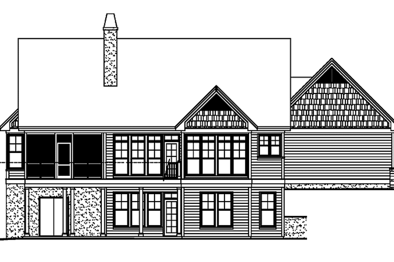 Home Plan - Exterior - Rear Elevation 1 for Craftsman House Plan #929-702 - 3 bed, 3 bath