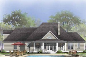Exterior - Rear Elevation for Victorian House Plan #929-823 - 4 bed, 4 bath