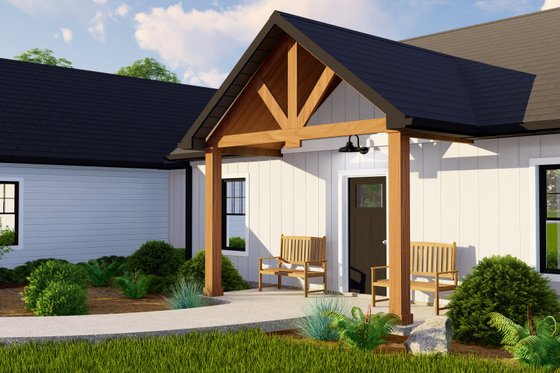 Exterior - Other Elevation 2 for Ranch House Plan #1064-201 - 3 bed, 2.5 bath
