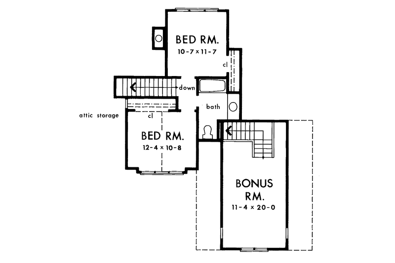 Architectural House Design - Floor Plan - Upper Floor for Traditional House Plan #929-138 - 3 bed, 2.5 bath