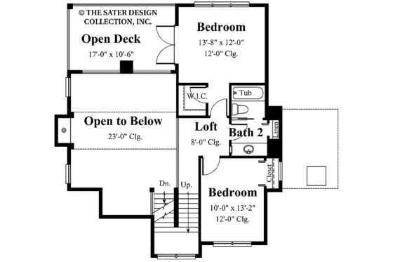 Floor Plan - Upper Floor for Traditional House Plan #930-156 - 3 bed, 2.5 bath