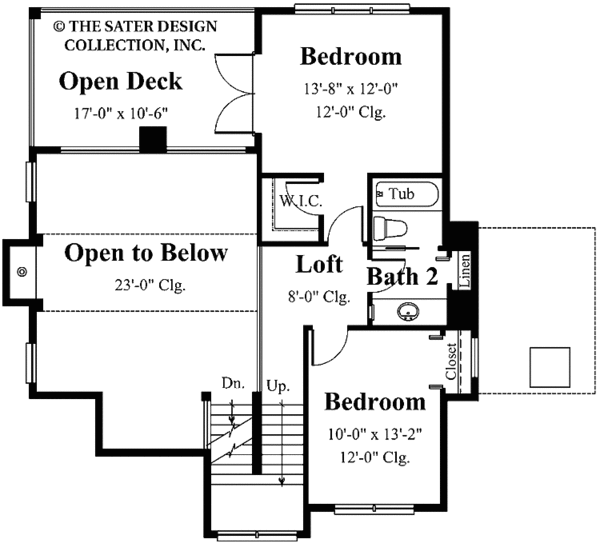 House Blueprint - Traditional Floor Plan - Upper Floor Plan #930-156