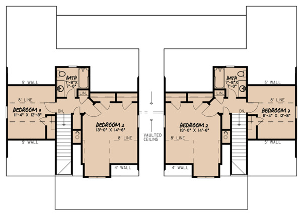 Craftsman Floor Plan - Upper Floor Plan #923-123