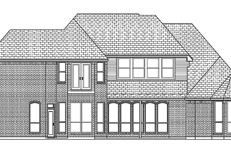 Home Plan - Exterior - Rear Elevation for Tudor House Plan #84-740 - 5 bed, 5.5 bath