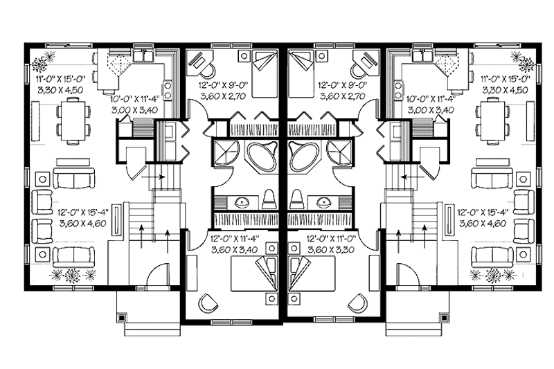 Home Plan - Floor Plan - Main Floor for Ranch House Plan #23-2399 - 6 bed, 4 bath