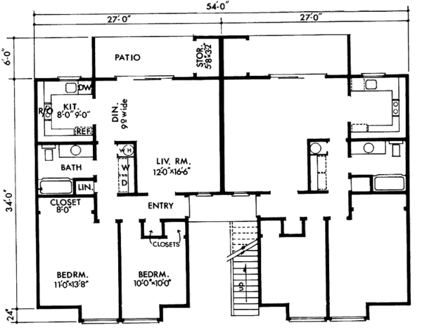 Architectural House Design - Prairie Floor Plan - Main Floor Plan #320-1236