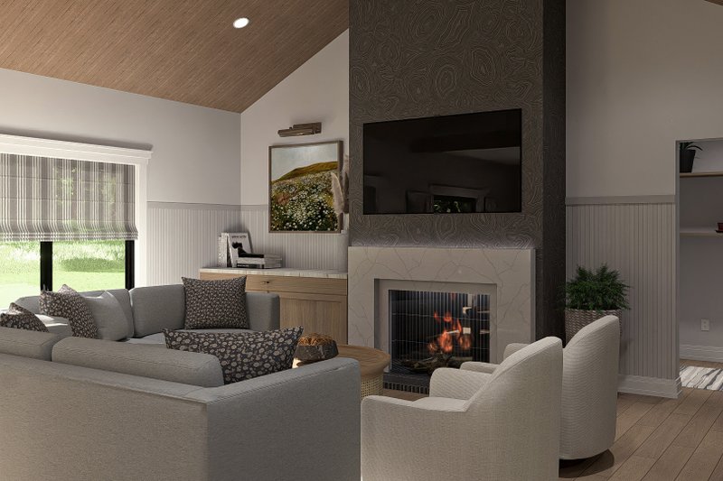 House Plan Design - Interior - Family Room for Modern House Plan #455-397 - 3 bed, 2 bath