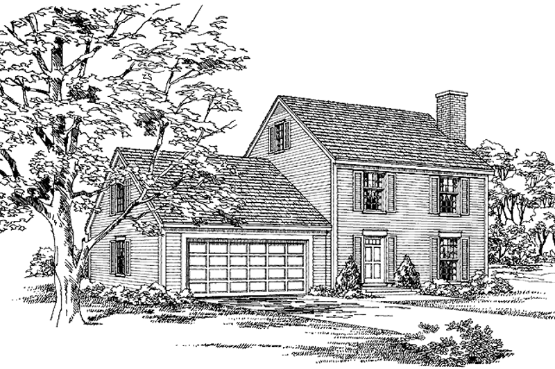 House Plan Design - Colonial Exterior - Front Elevation Plan #72-667