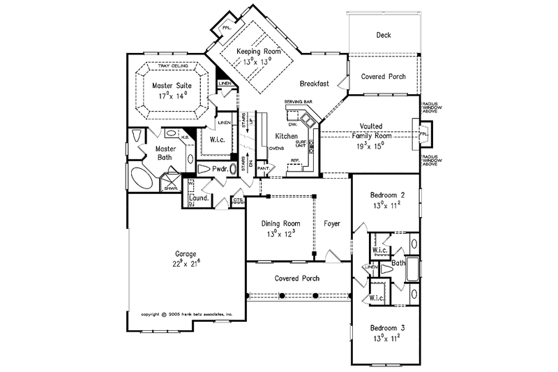 Home Plan - Floor Plan - Main Floor for Traditional House Plan #927-328 - 3 bed, 2.5 bath