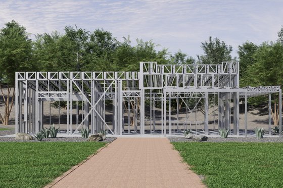 Exterior - Other Elevation 3 for Mediterranean House Plan #1106-41 - 1 bed, 1 bath