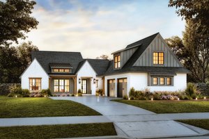 Exterior - Front Elevation 3 for Farmhouse House Plan #1074-81 - 4 bed, 3.5 bath