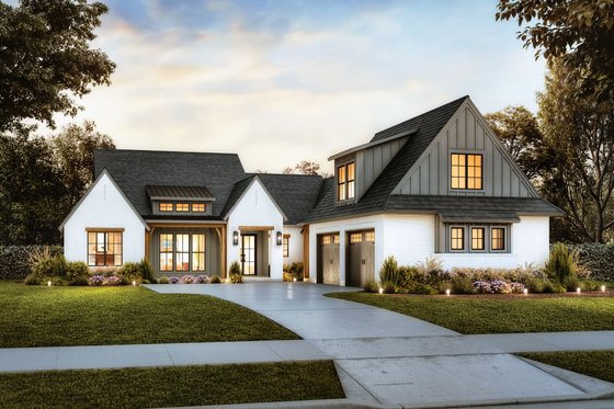 Exterior - Front Elevation 3 for Farmhouse House Plan #1074-81 - 4 bed, 3.5 bath