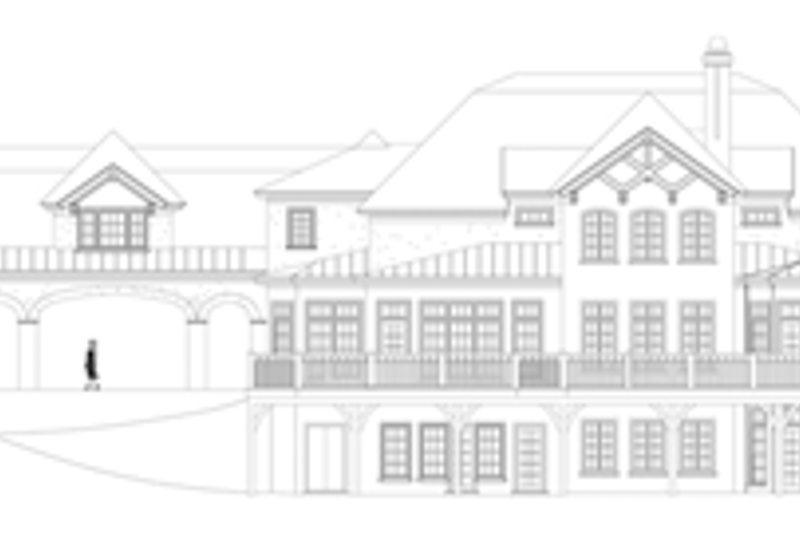 Home Plan - Exterior - Rear Elevation 3 for Mediterranean House Plan #119-414 - 4 bed, 4.5 bath