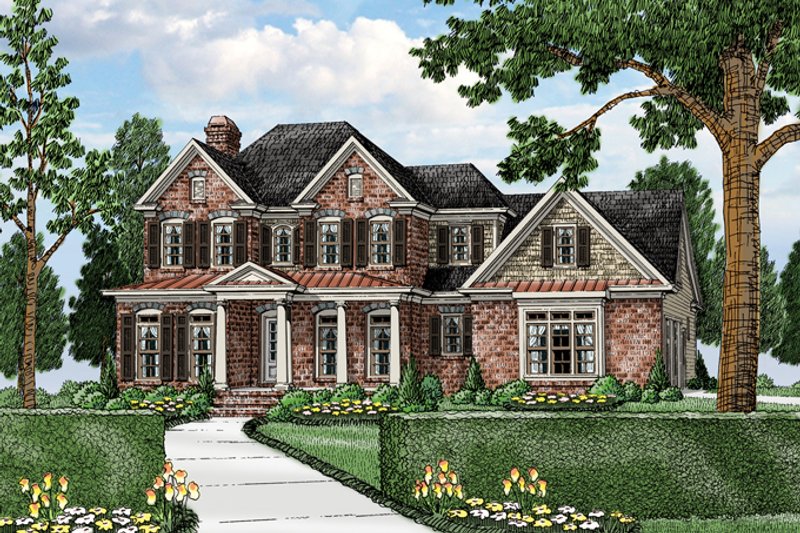 Architectural House Design - Exterior - Front Elevation 3 for Traditional House Plan #927-963 - 4 bed, 5 bath