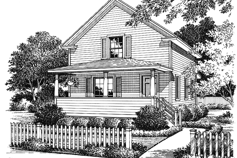 Home Plan - Country Exterior - Front Elevation Plan #417-543