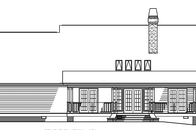 Home Plan - Exterior - Rear Elevation for Country House Plan #929-216 - 3 bed, 2.5 bath