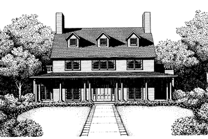 Home Plan - Country Exterior - Front Elevation Plan #1051-14