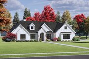 Farmhouse Style House Plan - 4 Beds 3.5 Baths 2930 Sq/Ft Plan #1096-153 Exterior 
