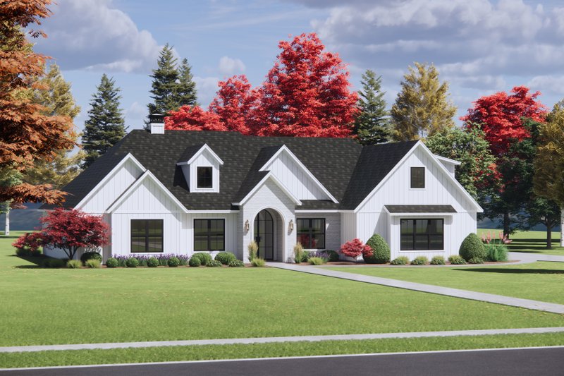 Dream House Plan - Exterior - Front Elevation 5 for Farmhouse House Plan #1096-153 - 4 bed, 3.5 bath