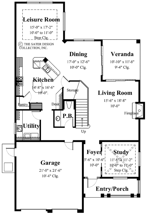 Home Plan - Prairie Floor Plan - Main Floor Plan #930-93