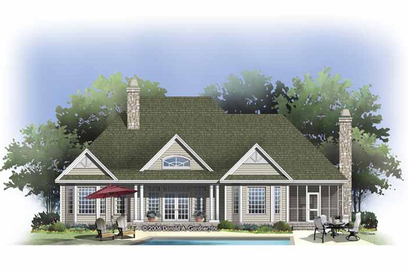 Dream House Plan - Exterior - Rear Elevation for Craftsman House Plan #929-802 - 3 bed, 2.5 bath