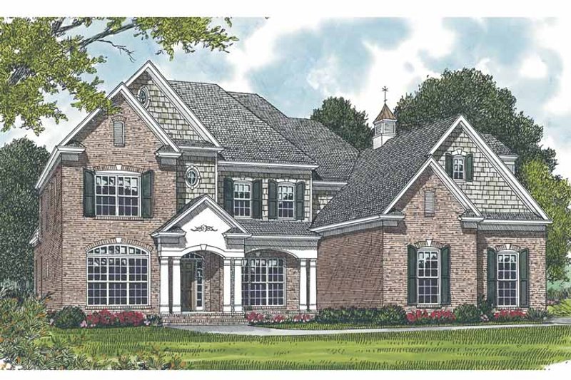 Dream House Plan - Exterior - Front Elevation 3 for Traditional House Plan #453-556 - 4 bed, 4.5 bath