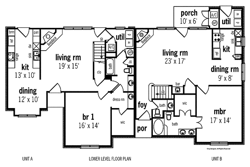 Home Plan - Floor Plan - Main Floor for Traditional House Plan #45-426 - 5 bed, 4.5 bath