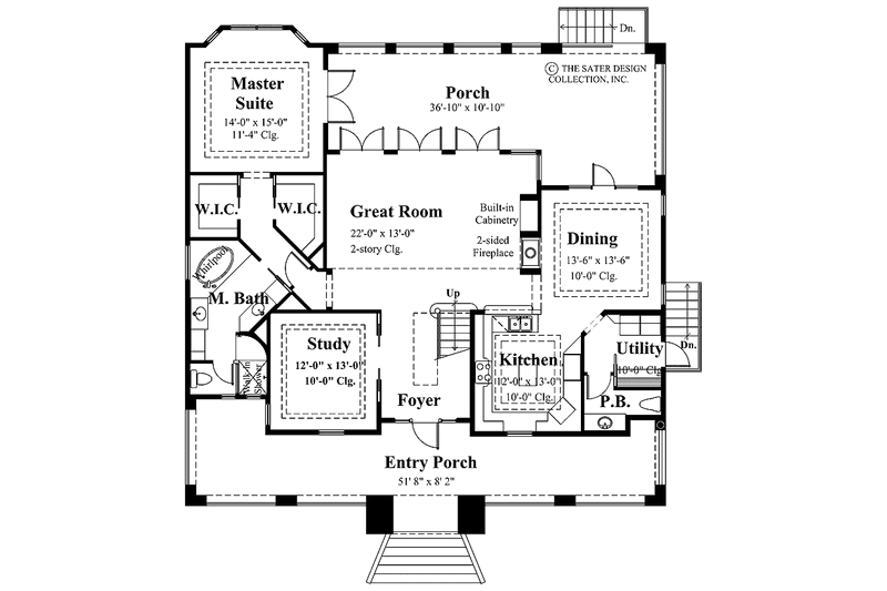 Dream House Plan - Floor Plan - Main Floor for Craftsman House Plan #930-145 - 3 bed, 3.5 bath