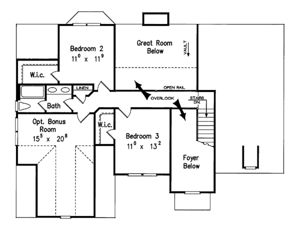 House Design - Colonial Floor Plan - Upper Floor Plan #927-382