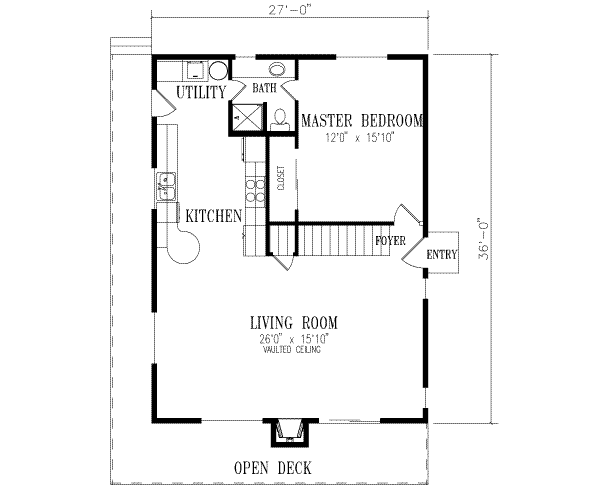 Cottage Floor Plan - Main Floor Plan #1-267