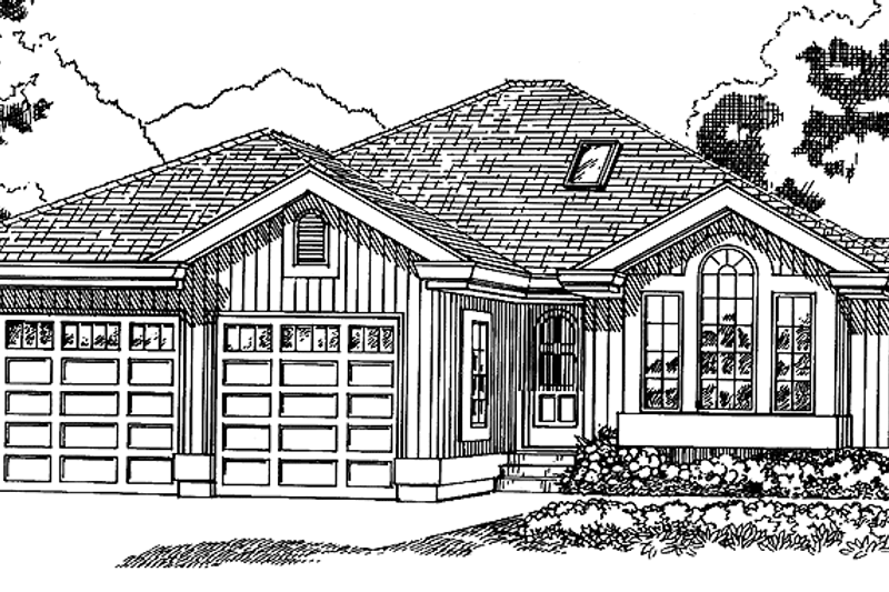 House Blueprint - Ranch Exterior - Front Elevation Plan #47-867