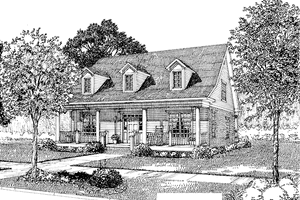 Country Exterior - Front Elevation Plan #17-2663