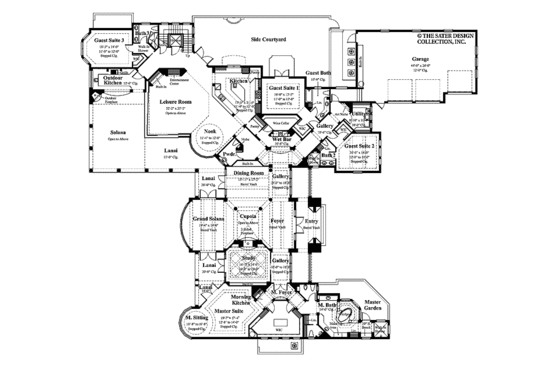 Floor Plan - Main Floor for Mediterranean House Plan #930-327 - 5 bed, 5 bath